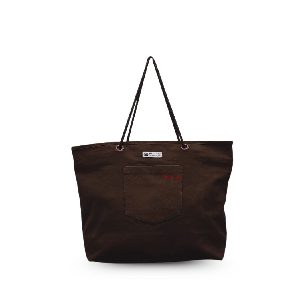 Brown Women Tote Bag - Stylish Canvas Accessory